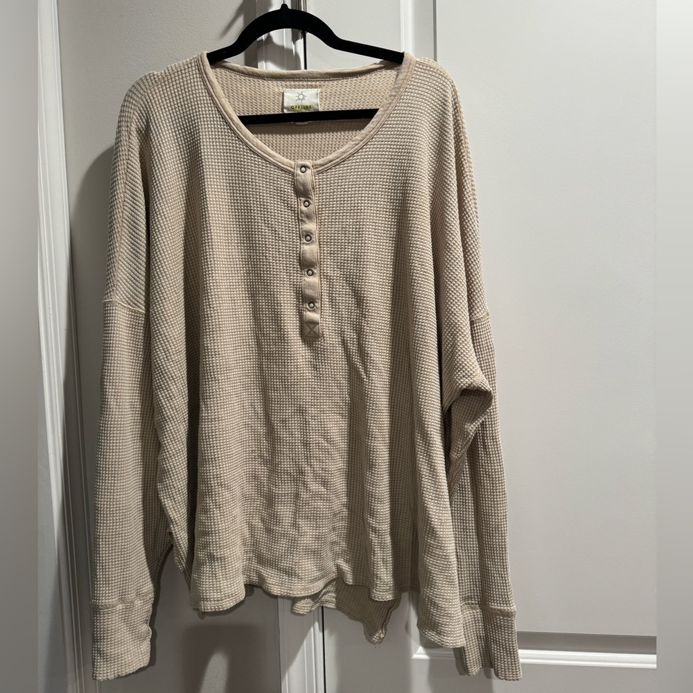 Aerie waffle shirt